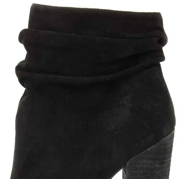 Kristin Cavallari Chinese Laundry Laurel Black Suede Peep Toe Booties. Size 6.5. - Picture 6 of 10